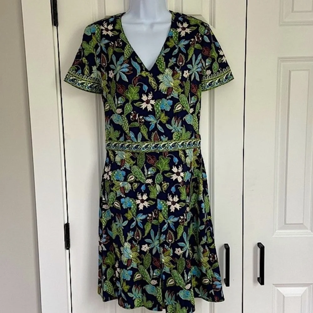 Tory Burch silk Floral Knee Length Dress Size 0 Multicolor